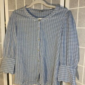 Petite Studio Blue and Cream Striped Fabric